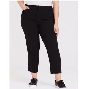 Torrid Black Skinny Crop Tuxedo Pant